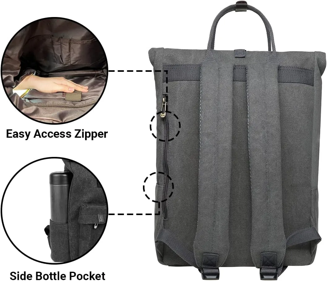 KAUKKO Laptop Backpack for Women Men Causal Backpack (47-2-GREY)