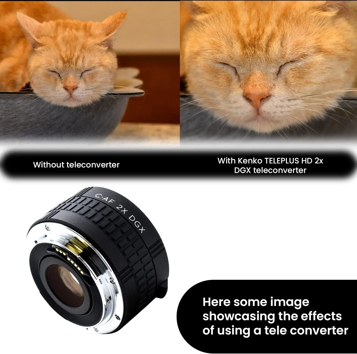 KENKO - Teleplus 2X HD DGX Teleconverter for Canon - Black