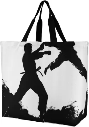Kickboxing Handbags Lightweight Travel Shoulder Bag Portable Cute Shopping Beach Market Bag for Men Women Hiking Yoga Gym Swimming Travel Holiday Gift