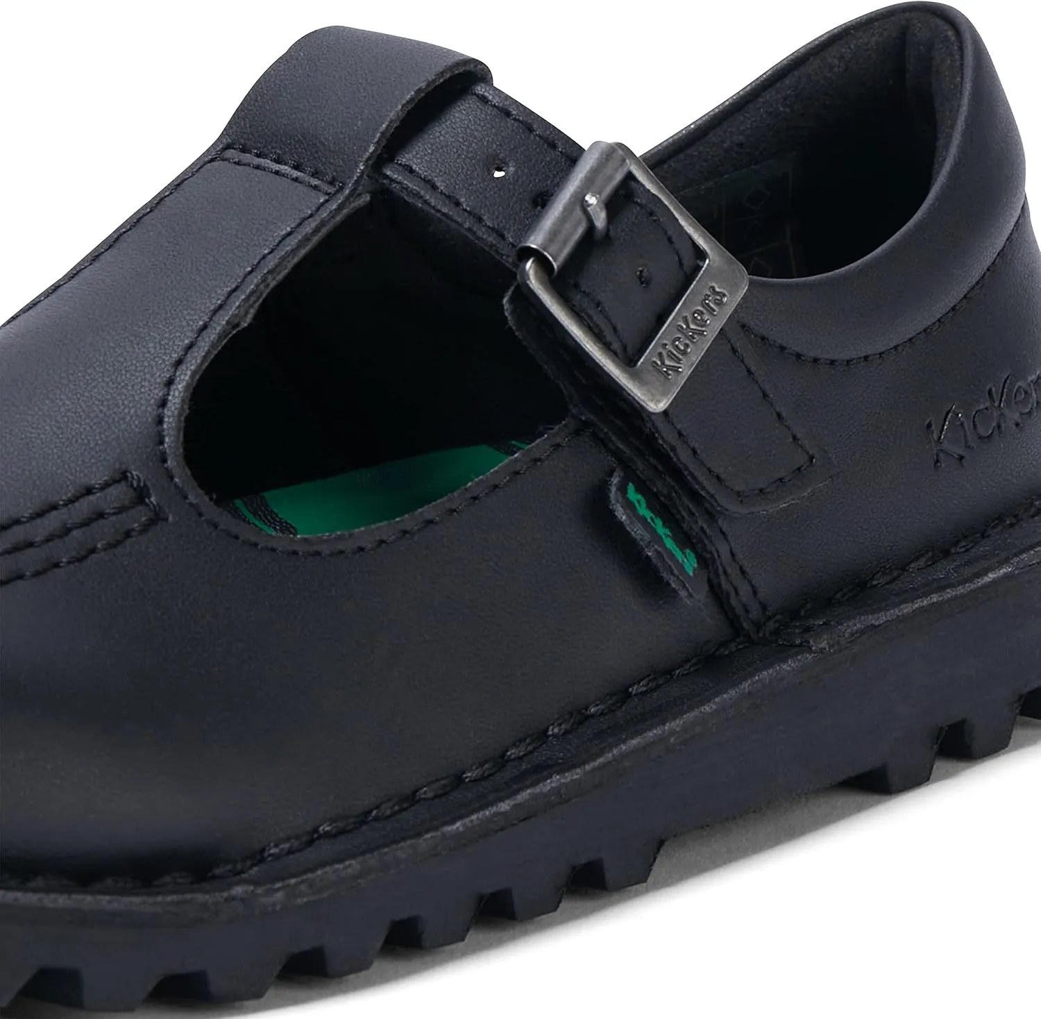 Kickers Kid's Kick T Bar Vegan School Shoes, Extra Comfortable, Added Durability, Quality, Kid's, Girls