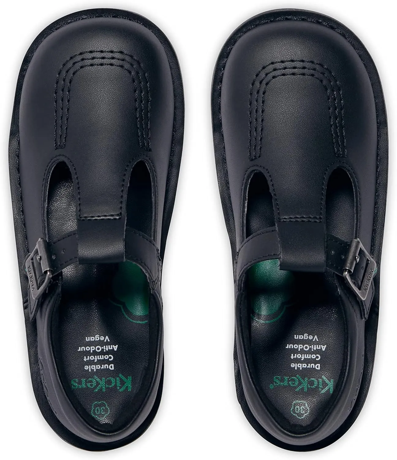 Kickers Kid's Kick T Bar Vegan School Shoes, Extra Comfortable, Added Durability, Quality, Kid's, Girls