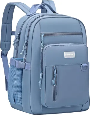 Kids Backpack for School Cute Aesthetic Blue Backpack Girls Student Bookbag Women Travel Lightweight Book Bag