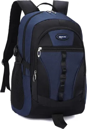 Kids School Backpack For Boy And Girl,Large Capacity High Middle Elementary Primary Students Teens Sports Bookbag (Dark Blue)