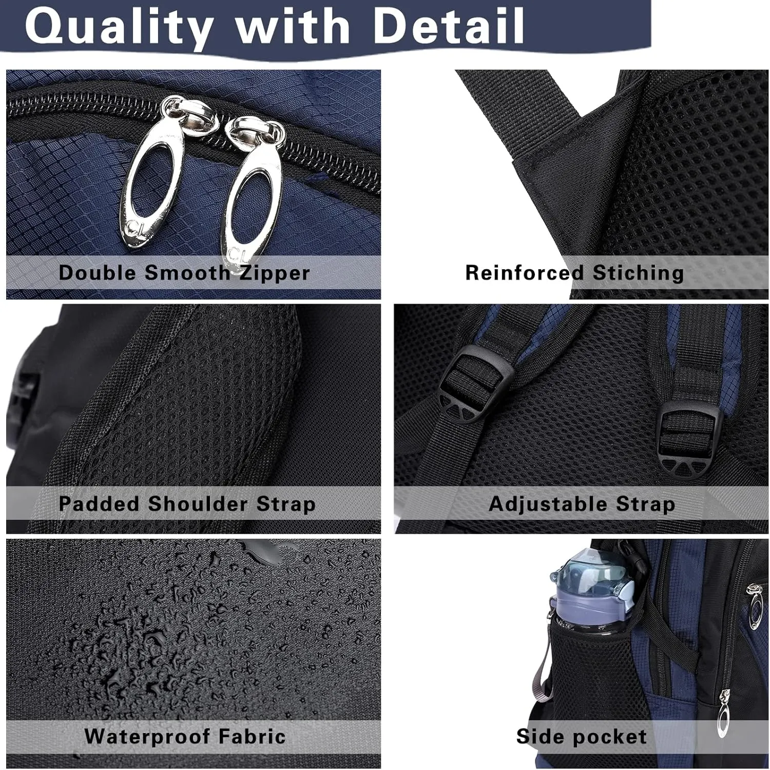 Kids School Backpack For Boy And Girl,Large Capacity High Middle Elementary Primary Students Teens Sports Bookbag (Dark Blue)