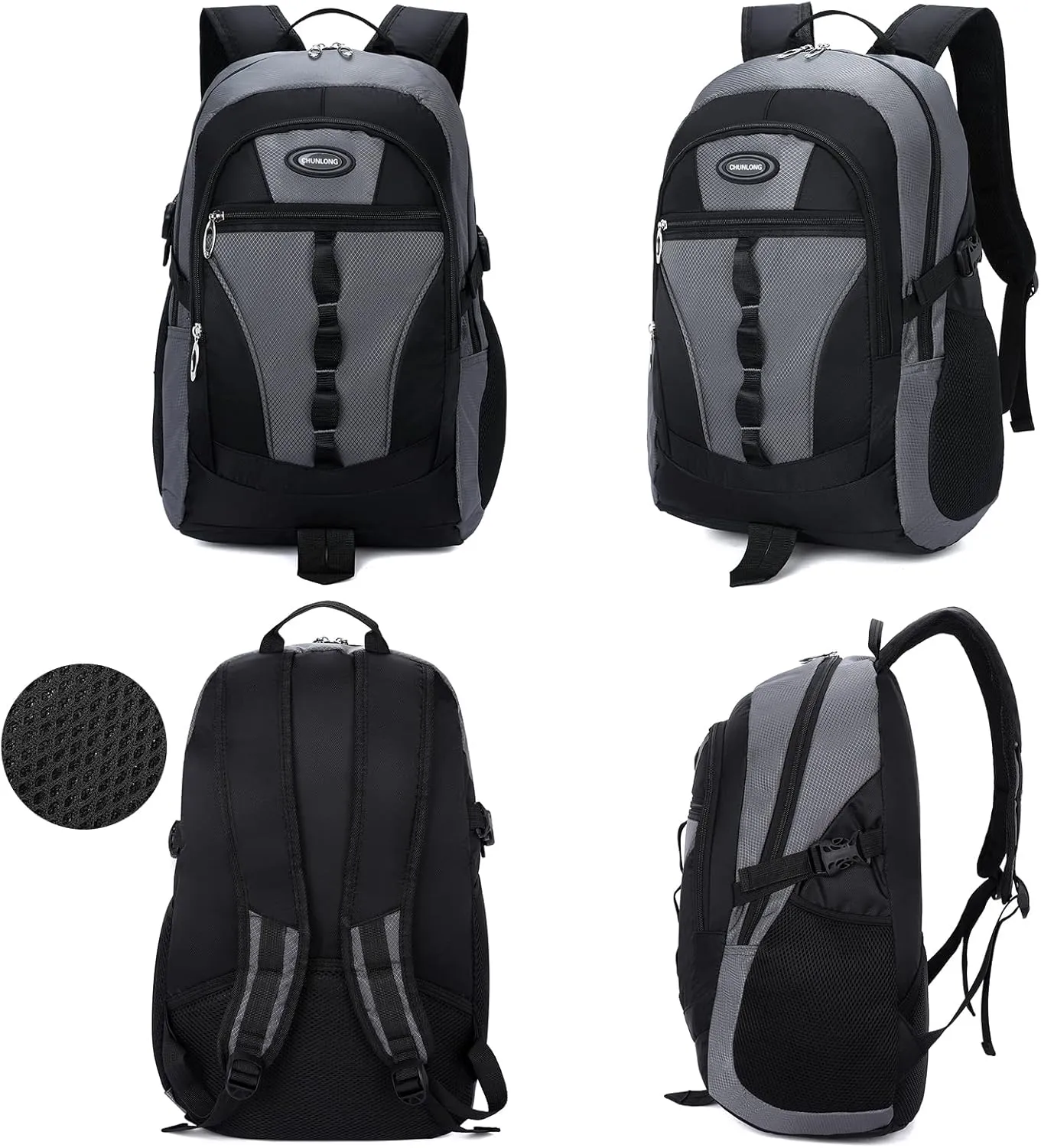 Kids School Backpack For Boy And Girl,Large Capacity High Middle Elementary Primary Students Teens Sports Bookbag (Grey)