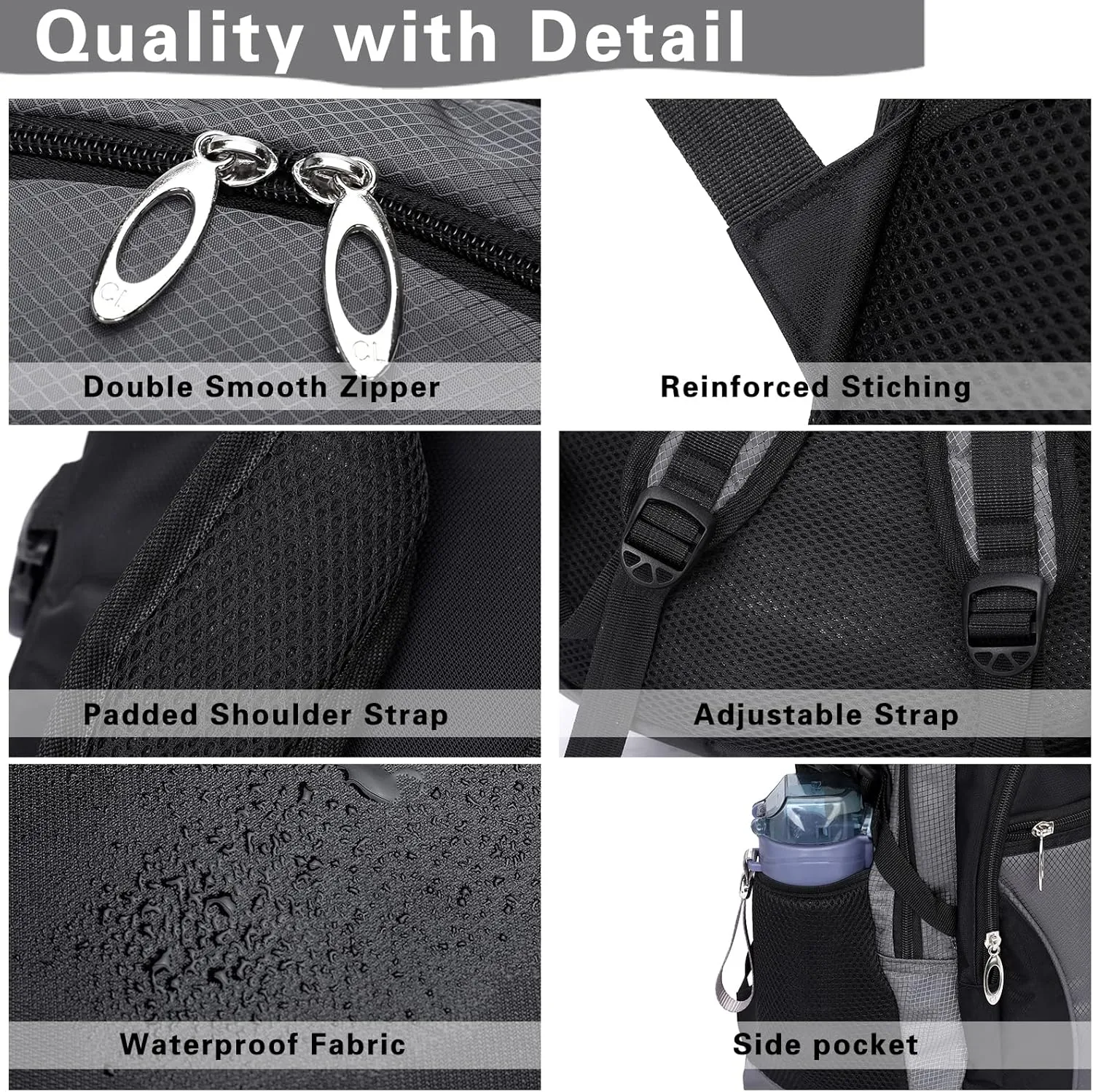 Kids School Backpack For Boy And Girl,Large Capacity High Middle Elementary Primary Students Teens Sports Bookbag (Grey)
