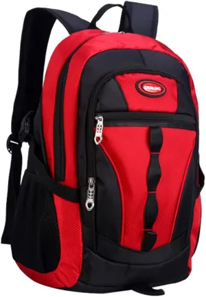 Kids School Backpack For Boy And Girl,Large Capacity High Middle Elementary Primary Students Teens Sports Bookbag (Red)
