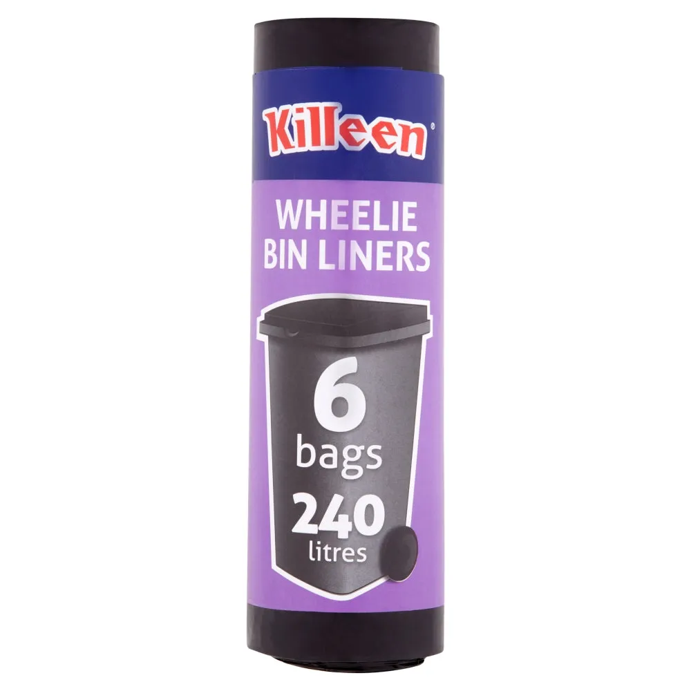 Killeen Wheelie Bin Liners 6 Bags 240L