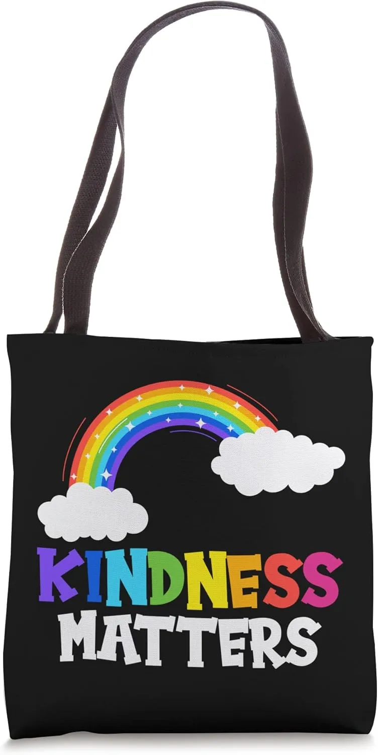 Kindness Matters Rainbow Inclusion Diversity Anti-Bullying Tote Bag