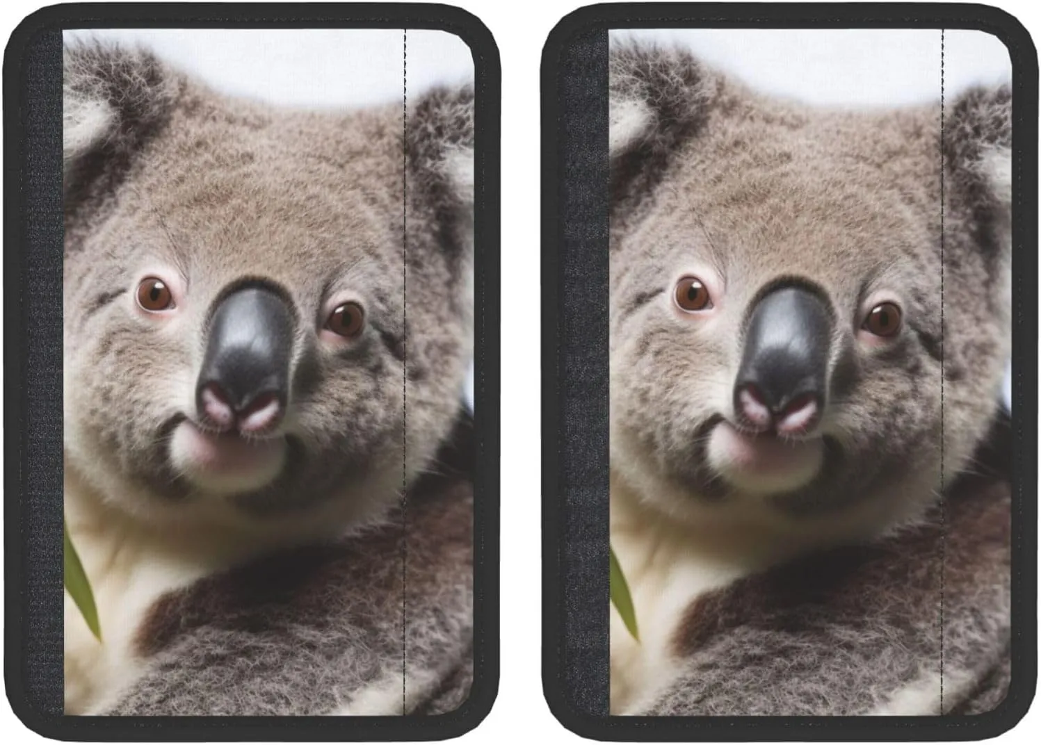 Koala Bear Car Seat Belt Pad 2 Pack Universal Fit Seatbelt Cover Soft and Comfortable Backpack Shoulder Pad Adjustable Neck Cushion Protector Harness Pad for Car Bag