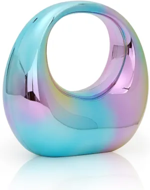 KUANG! Acrylic Evening Handbag for Women Moon Shape Purse Top Handle Clutch Evening Shoulder Bag for Party