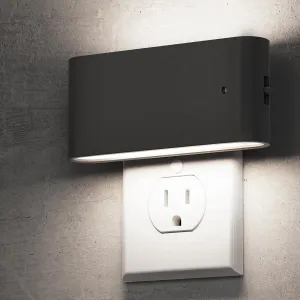 L LOHAS LED Night Light, Dimmable Modern LED Night Lights Plug into Wall,Dusk to Dawn Sensor Night Lights for Kid, 0-100LM 5000K Nightlight for Hallway Bedroom Stairway