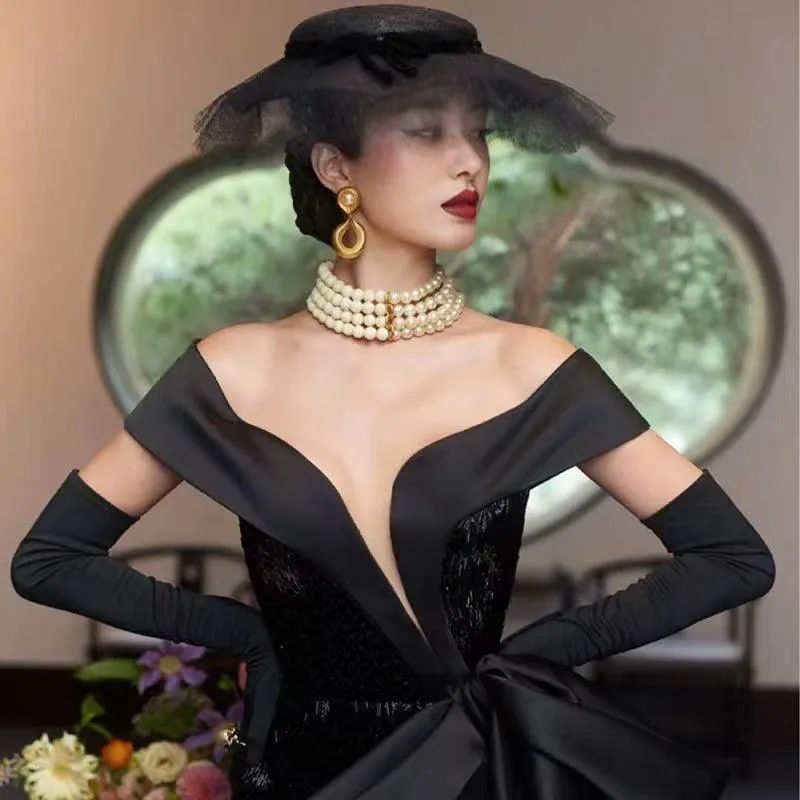 Ladies Long Satin Gloves Opera Costume Bridal Party Prom Wedding Womens Glove Au