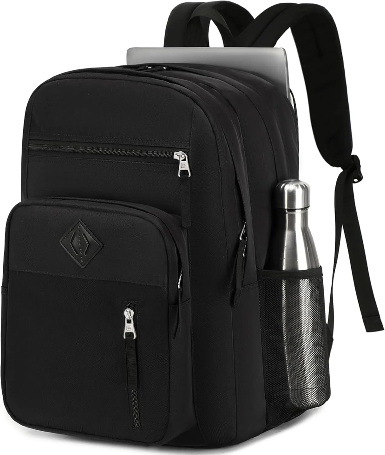 Laptop Backpack 17 inch for Women Men Large College Bookbags Waterpoof Work Business Travel Backpacks Kids School Bag for Girls Boys Students Teens Elementary Schoolbag Casual Daypack Sport -Black