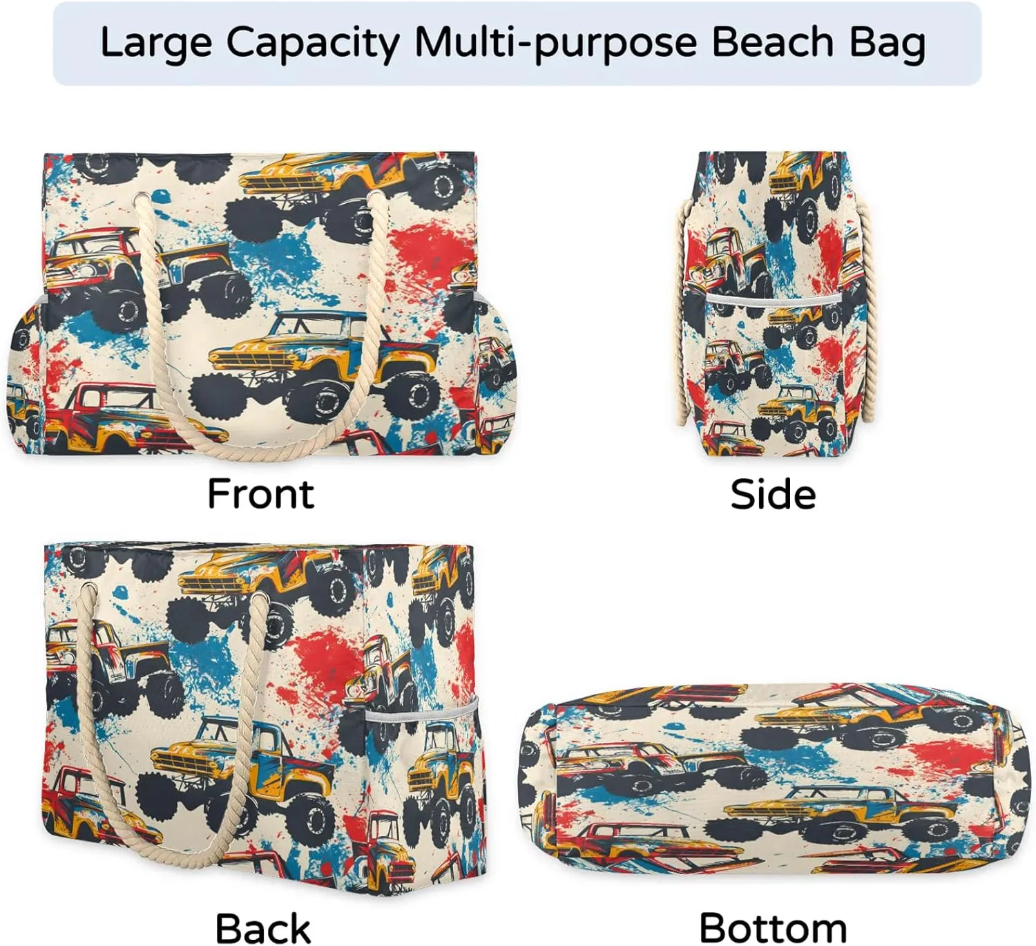 Large Beach Bags for Women with Zipper Beach Tote Bag Waterproof Sandproof Gym Swim Pool Grocery Travel Bag
