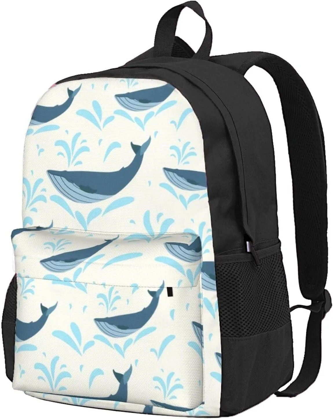 Large Capacity Leisure Travel Backpack Adjustable Strap Suitable Work Outdoor Sport for Woman Man Water Whale