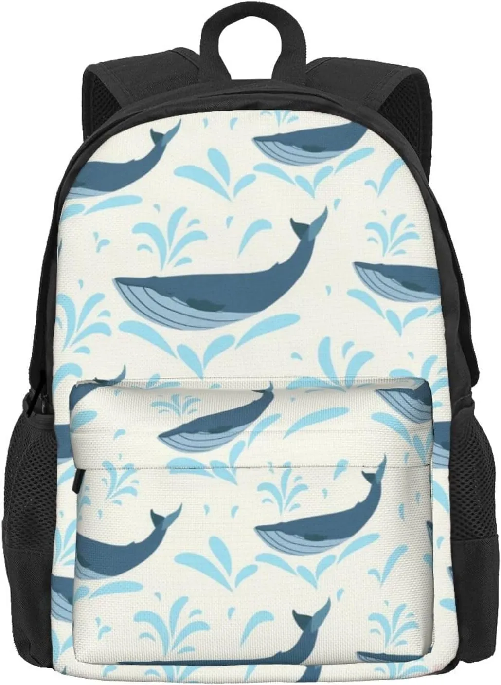 Large Capacity Leisure Travel Backpack Adjustable Strap Suitable Work Outdoor Sport for Woman Man Water Whale