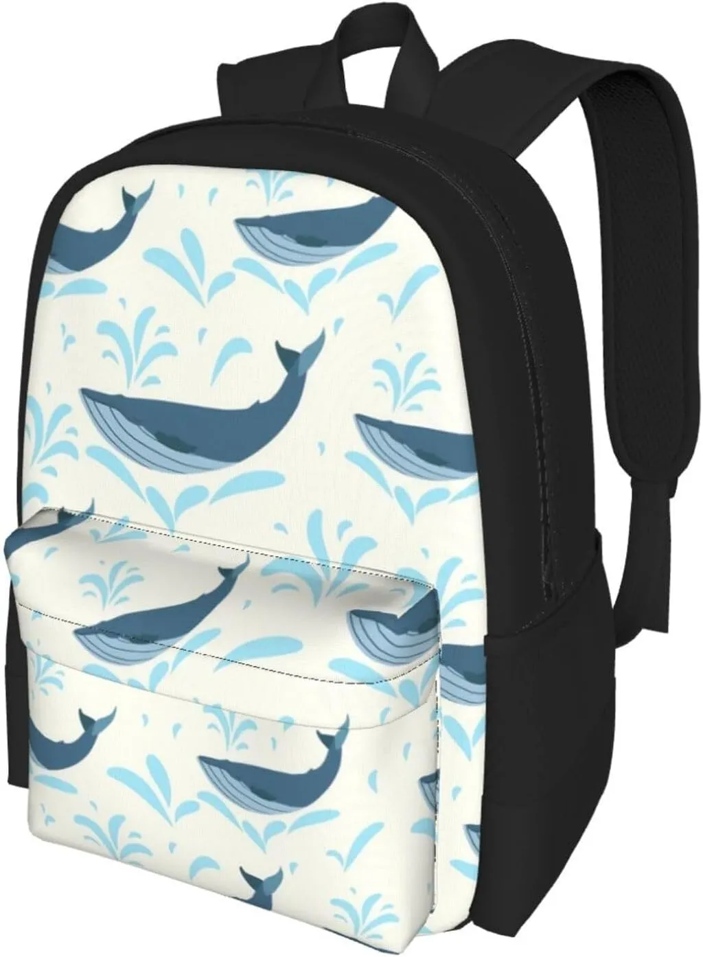 Large Capacity Leisure Travel Backpack Adjustable Strap Suitable Work Outdoor Sport for Woman Man Water Whale