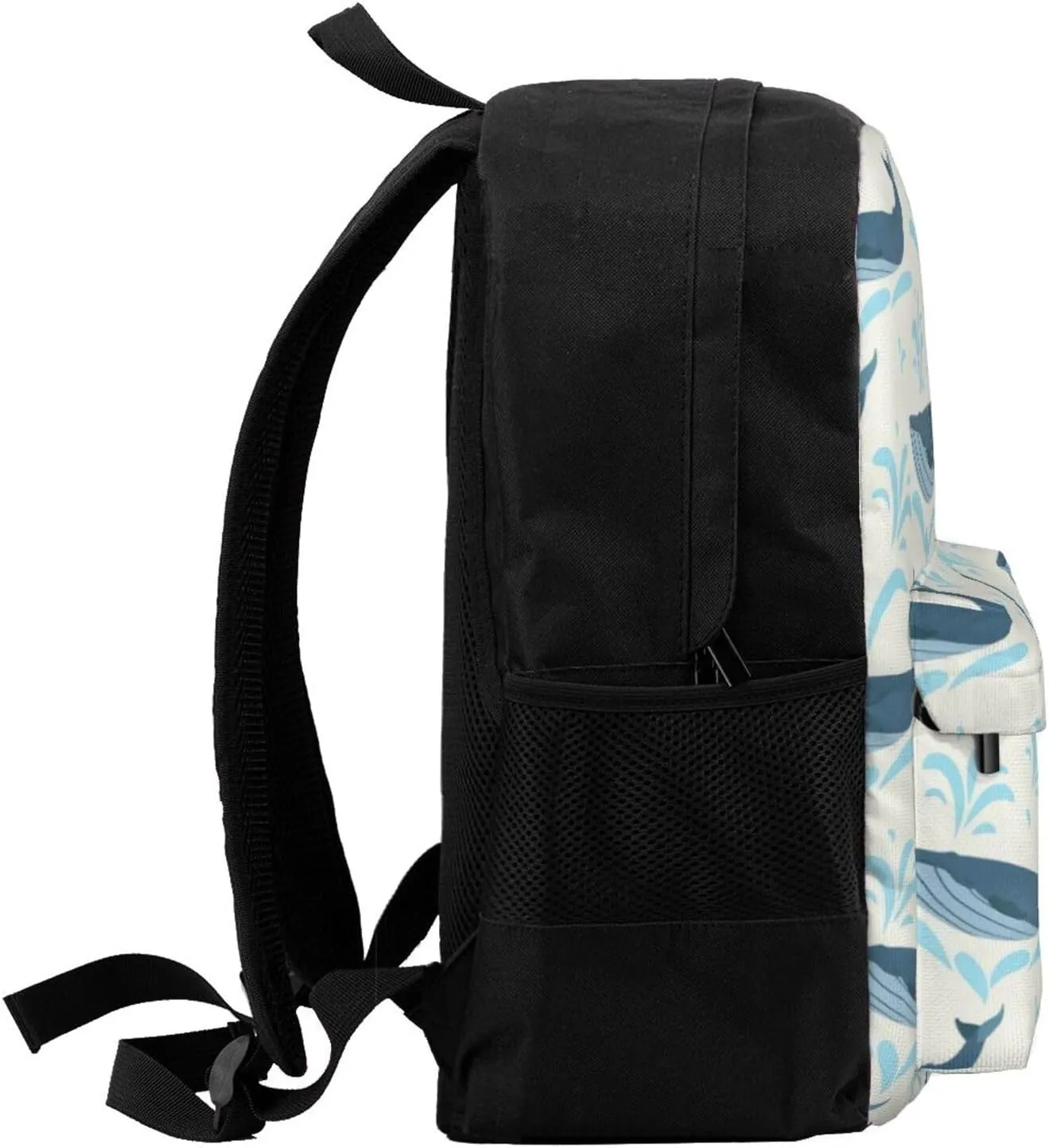 Large Capacity Leisure Travel Backpack Adjustable Strap Suitable Work Outdoor Sport for Woman Man Water Whale
