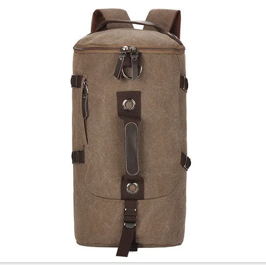 Large capacity man travel bag outdoor mountaineering backpack men bags hiking camping canvas bucket shoulder bag
