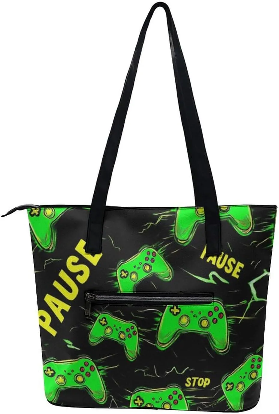 Large Capacity Tote Bag for Women, Women's Funny Lightweight Zipper Handbag for Shopping, Travel, Work