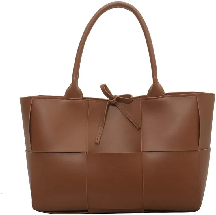 Large PU Leather Tote Bag for Women, Fashion Shoulder Bag Multiple Pockets Bags for Work Daily Travel Tote Handbag
