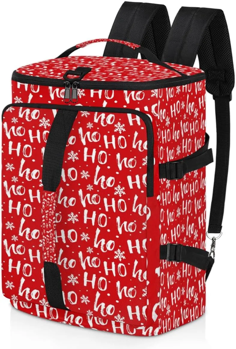 Large Sports Gym Bag With Shoe & Laptop Compartment 47L Waterproof Travel Duffel Bags for Men Women Christmas Letter Pattern Luggage Backpack Duffle Bag