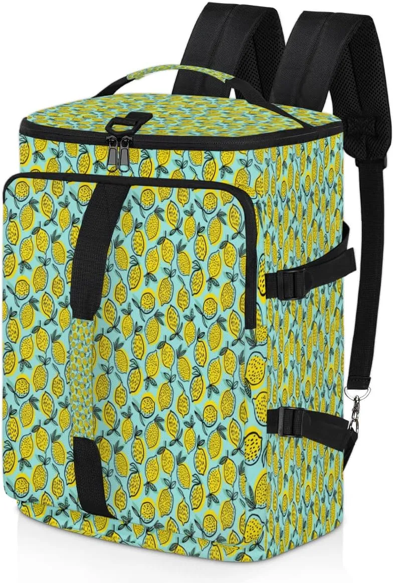 Large Sports Gym Bag With Shoe & Laptop Compartment 47L Waterproof Travel Duffel Bags for Men Women Color Lemon Luggage Backpack Duffle Bag