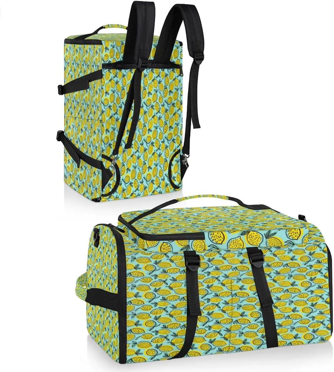 Large Sports Gym Bag With Shoe & Laptop Compartment 47L Waterproof Travel Duffel Bags for Men Women Color Lemon Luggage Backpack Duffle Bag