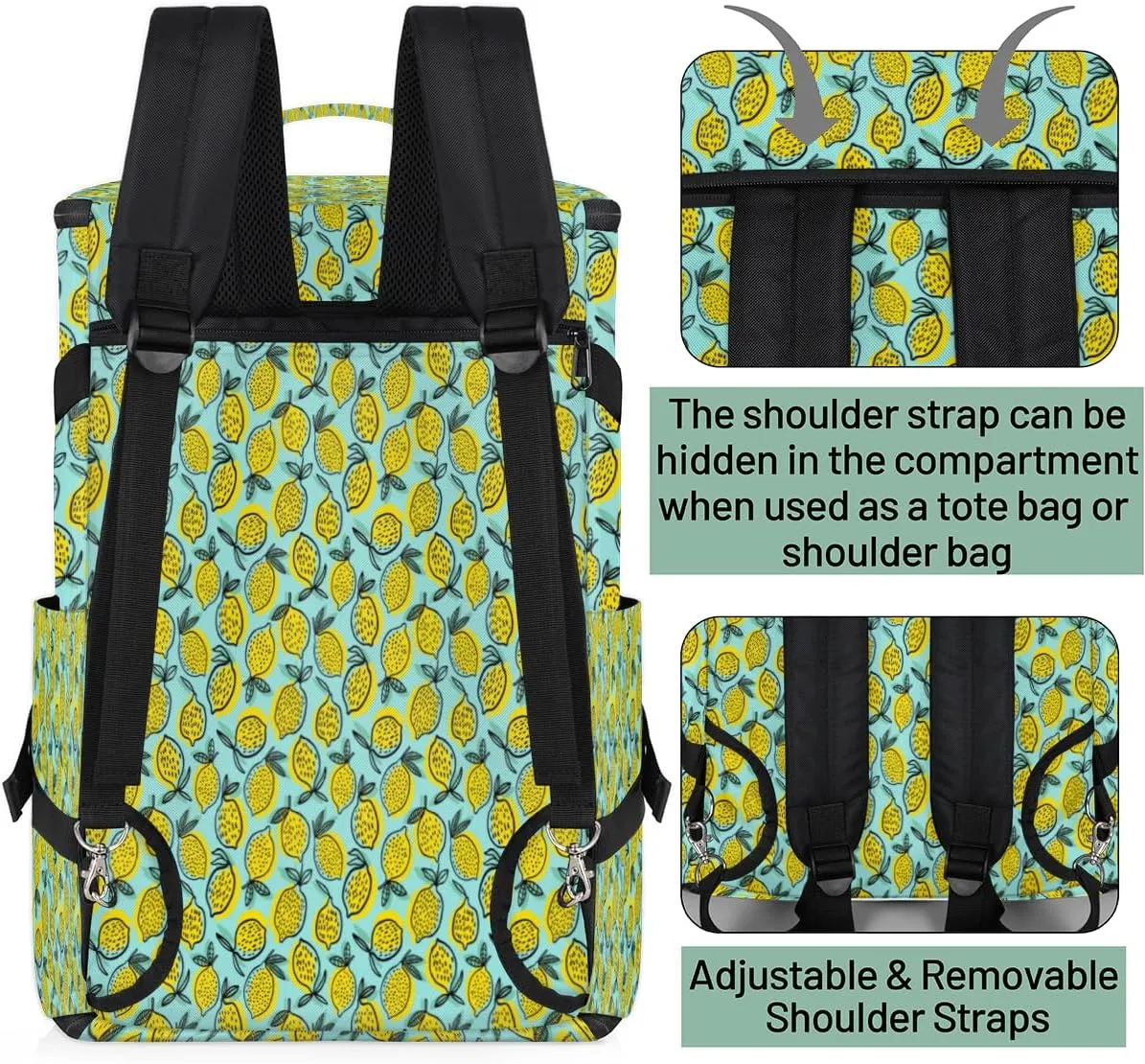 Large Sports Gym Bag With Shoe & Laptop Compartment 47L Waterproof Travel Duffel Bags for Men Women Color Lemon Luggage Backpack Duffle Bag