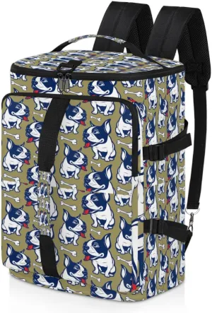Large Sports Gym Bag With Shoe & Laptop Compartment 47L Waterproof Travel Duffel Bags for Men Women French Bulldog Luggage Backpack Duffle Bag