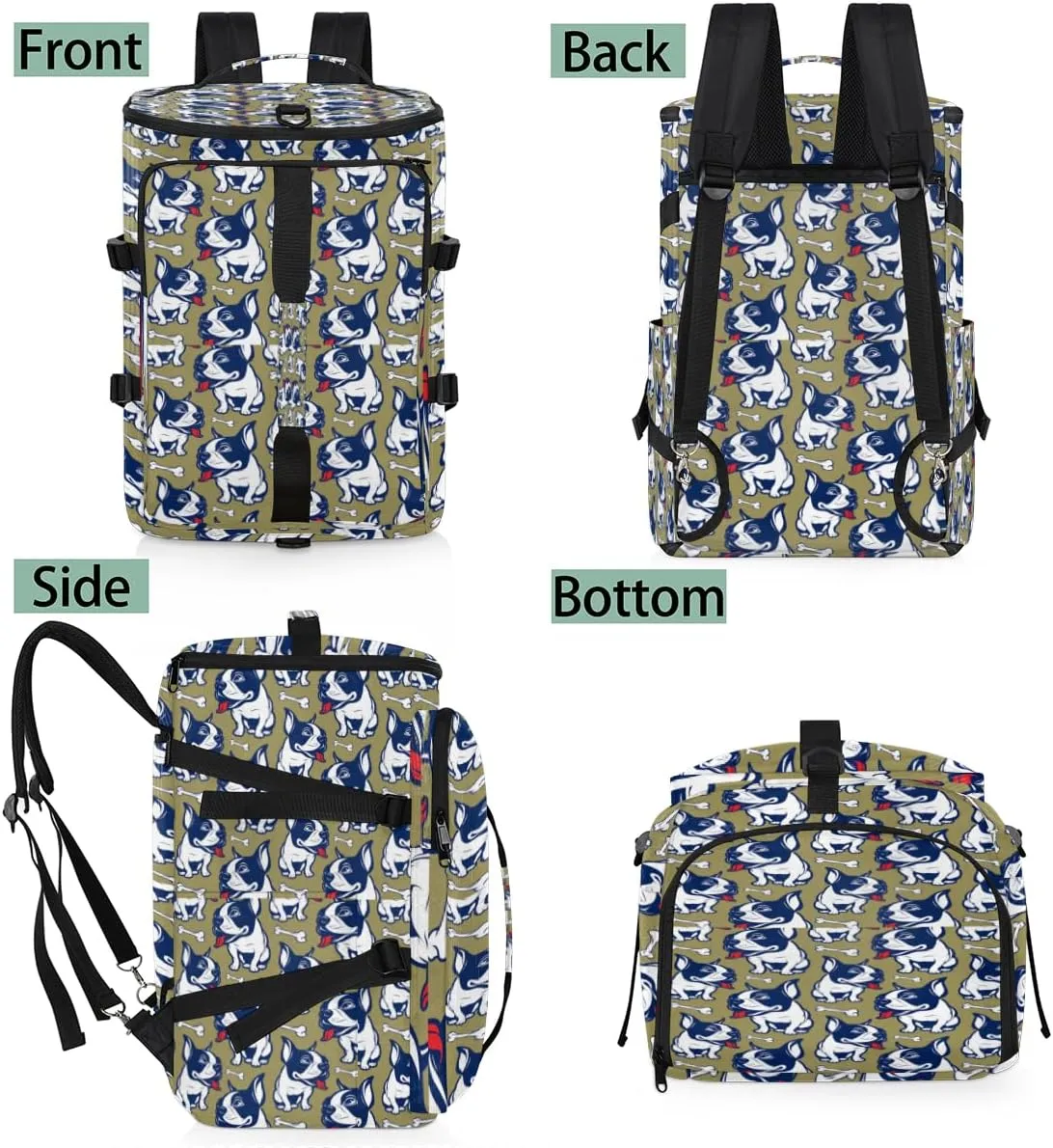 Large Sports Gym Bag With Shoe & Laptop Compartment 47L Waterproof Travel Duffel Bags for Men Women French Bulldog Luggage Backpack Duffle Bag