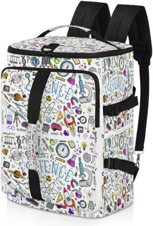 Large Sports Gym Bag With Shoe & Laptop Compartment 47L Waterproof Travel Duffel Bags for Men Women Physical Science Pattern Luggage Backpack Duffle Bag