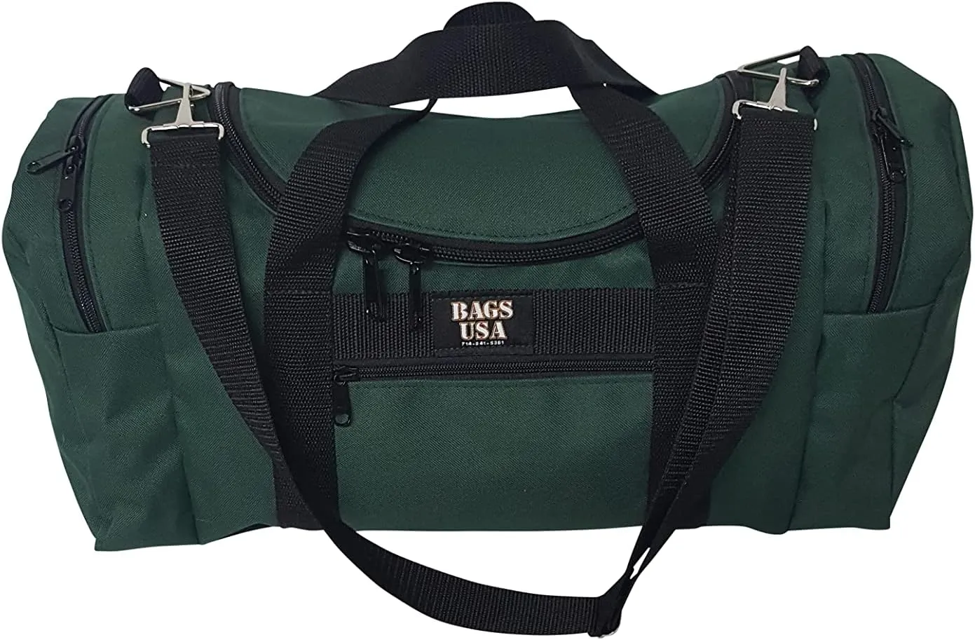 Large Triple Duffle with U Opening, Front Pocket and Two Side Compartment, Perfect Cabin Bag Made in USA.