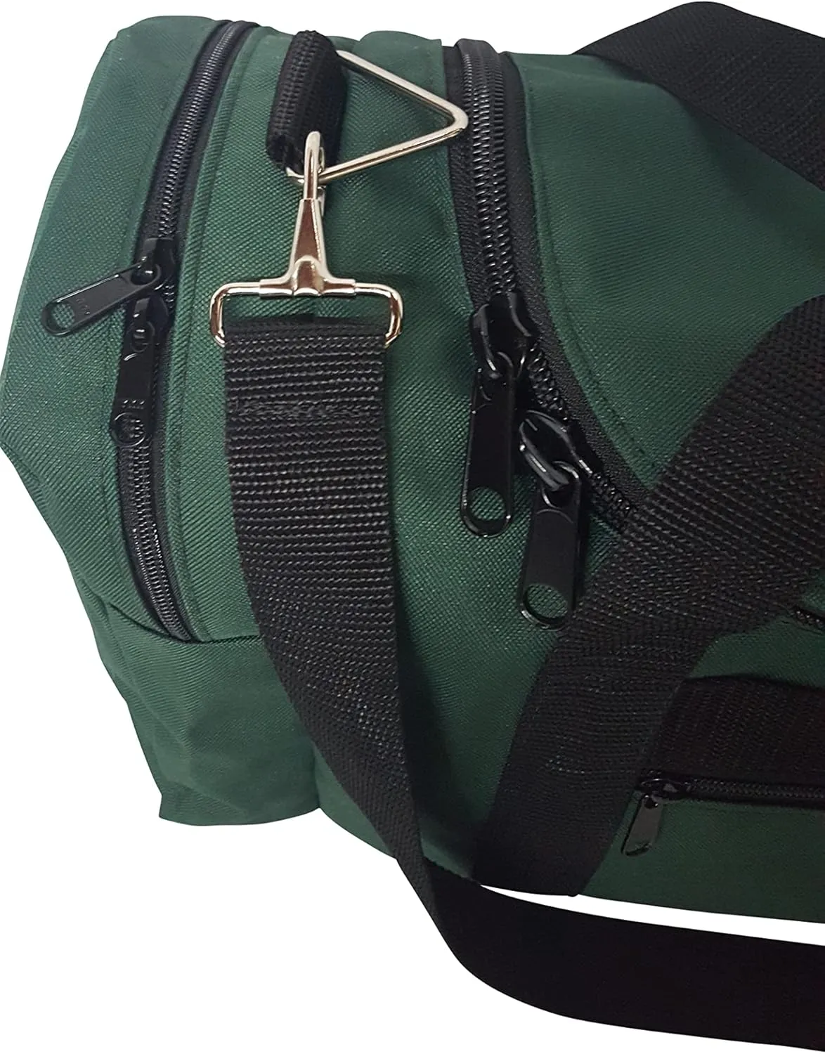 Large Triple Duffle with U Opening, Front Pocket and Two Side Compartment, Perfect Cabin Bag Made in USA.