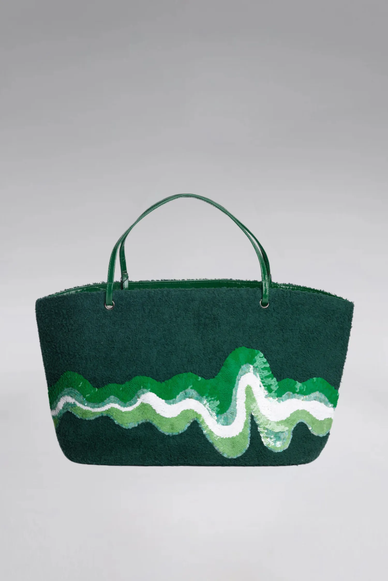 Large Wavy Terry Crescent Beach Bag