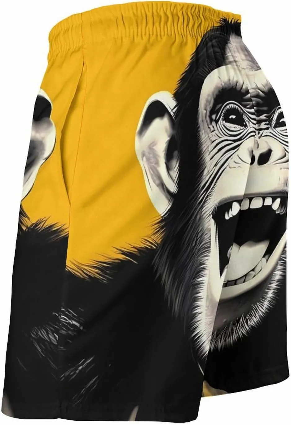 Laugh Monkey Chimp Men's Swim Trunks Quick Dry Bathing Suit Swimming Board Shorts Beach Swimwear
