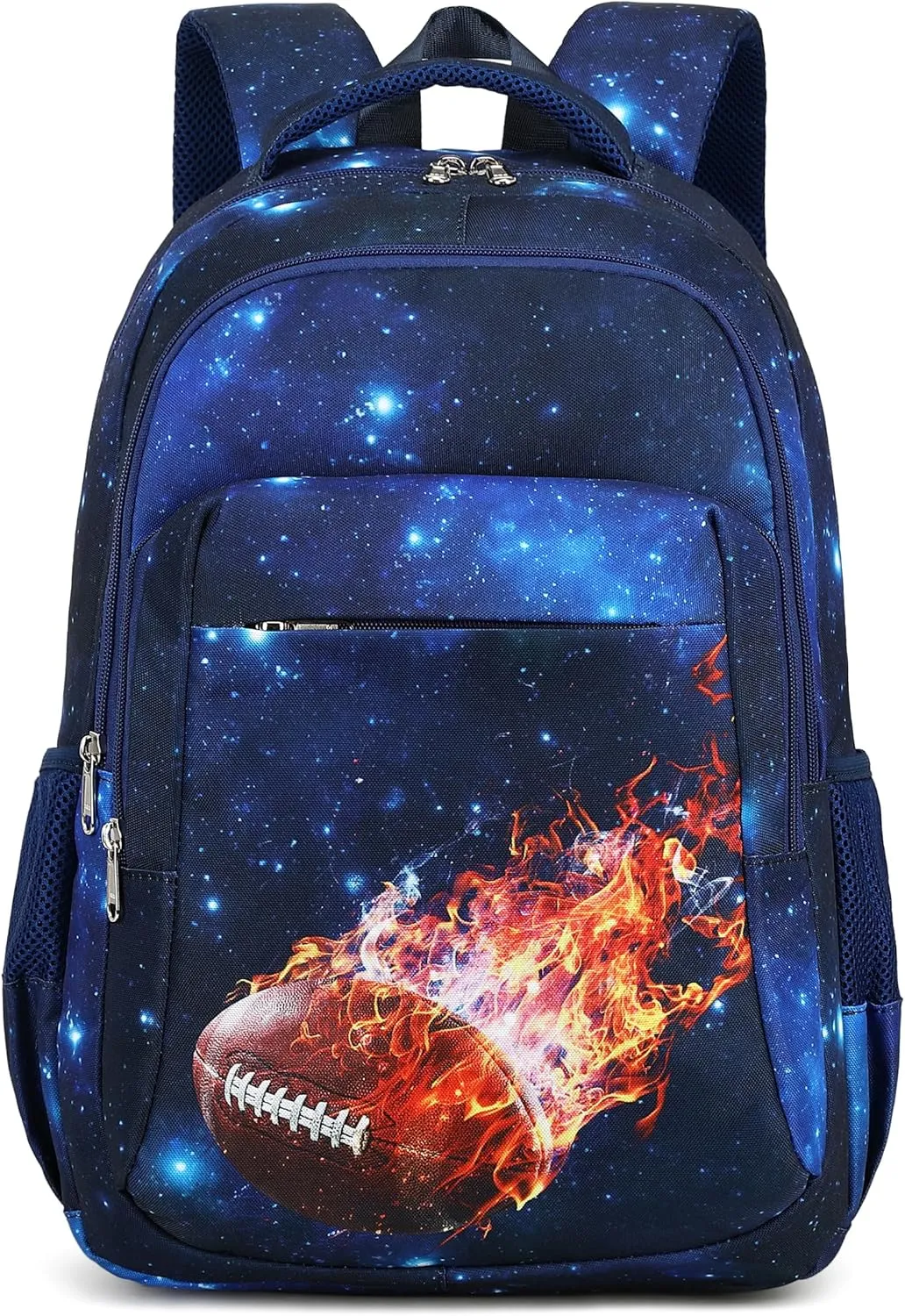 LEDAOU School Backpack Teen Boys Kids Bookbag Daypack School Bag (Galaxy Football)
