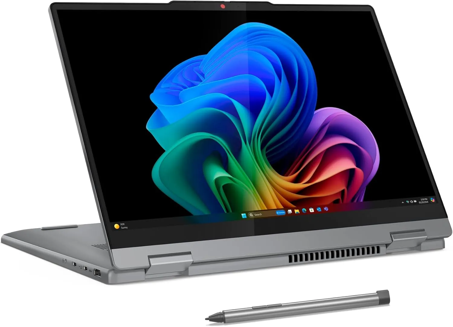 Lenovo IdeaPad 5X 2-in-1 Copilot  Extra-Long Battery Life 14" WUXGA FHD  OLED Touch Display 16GB Memory 512GB Storage Snapdragon X Plus 8-core Processor Windows 11 Home, Pen Included, Luna Gray