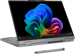 Lenovo IdeaPad 5X 2-in-1 Copilot  Extra-Long Battery Life 14" WUXGA FHD  OLED Touch Display 16GB Memory 512GB Storage Snapdragon X Plus 8-core Processor Windows 11 Home, Pen Included, Luna Gray