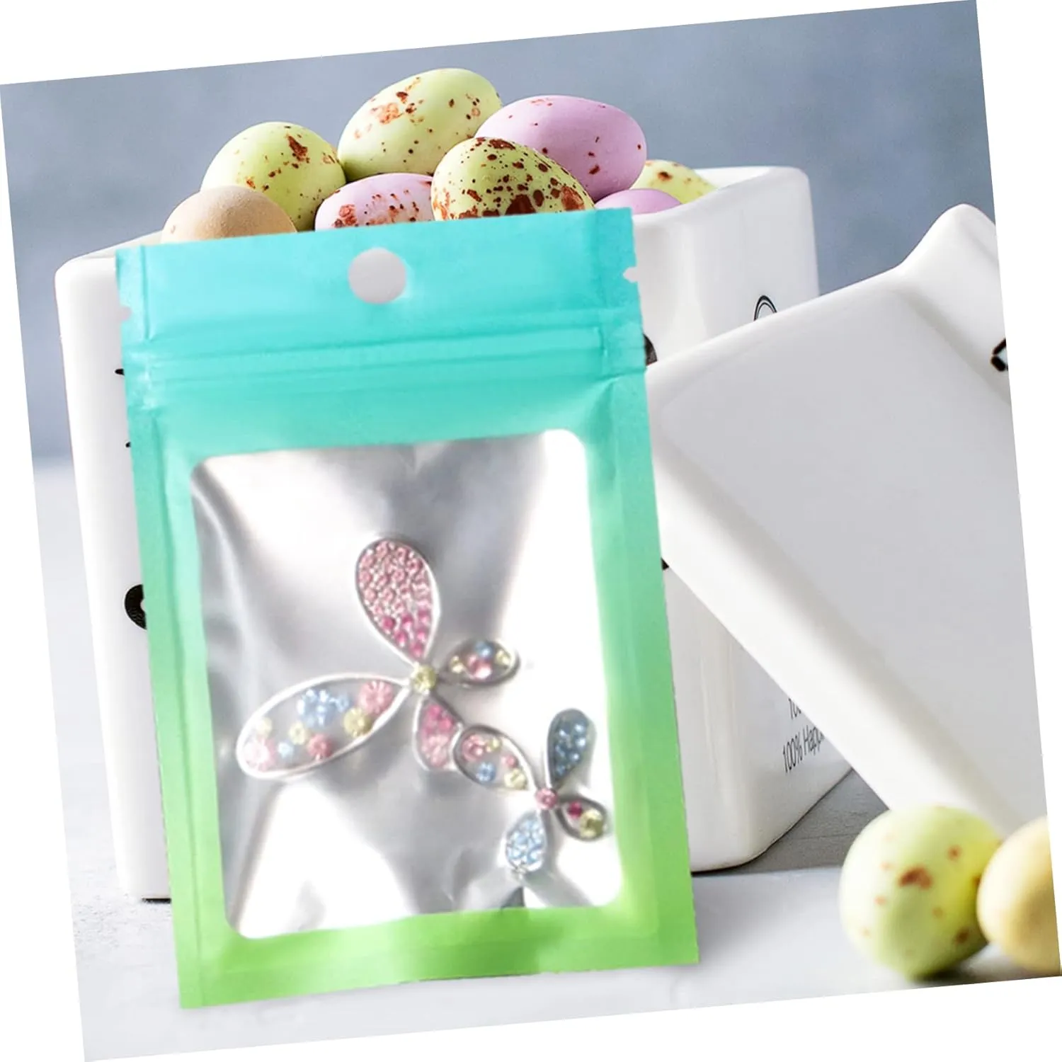 Lightweight Portable Sealing Bags 100pcs Household Pouches for Jewelry Accessory Storage