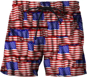 Linen Men Realistic Printed Summer Shorts Beach Shorts Beach Swim Shorts Linen Clothes for Men Big and Tall Shorts