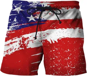 Linen Men Realistic Printed Summer Shorts Beach Shorts Beach Swim Shorts Linen Clothes for Men Big and Tall Shorts
