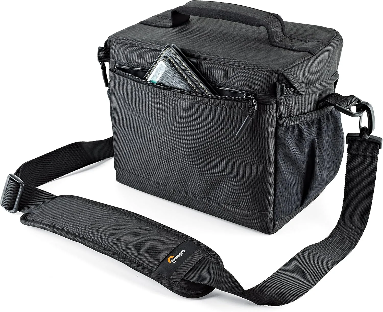 Lowepro LP37123, Nova 180 AW II Camera Bag, Waterproof, Customizable, Fits Pro-Depth DSLR with Lens, Compact Drone, 3-4 Additional Lenses, Flash, Black