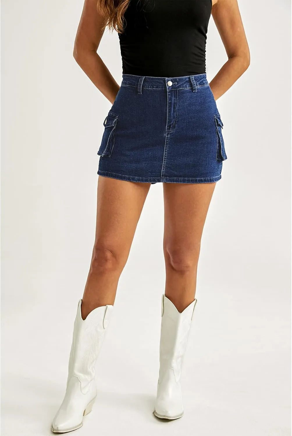 luvamia 2025 Cargo Shorts for Women Casual Summer Skorts Skirts High Waisted Mini Short Skort with Pockets Y2K
