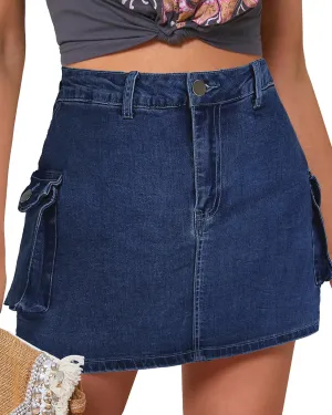luvamia 2025 Cargo Shorts for Women Casual Summer Skorts Skirts High Waisted Mini Short Skort with Pockets Y2K