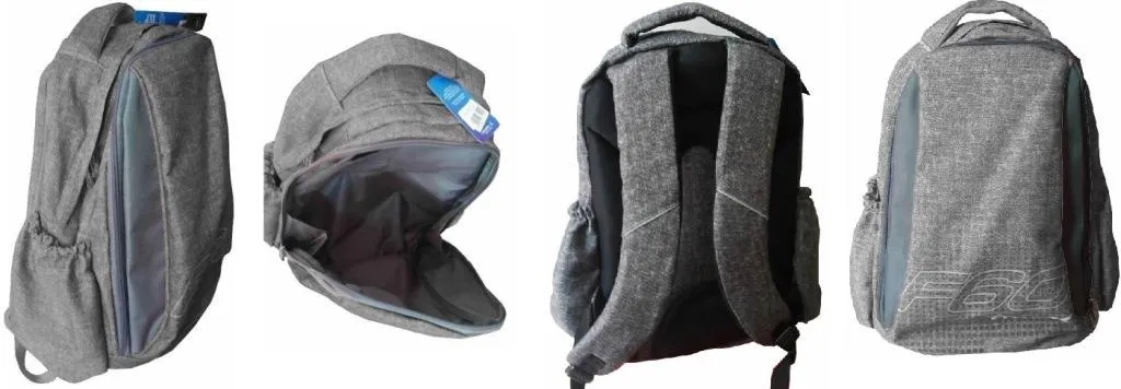 Macaroni Laureate Universal Student Backpack  Black and Grey