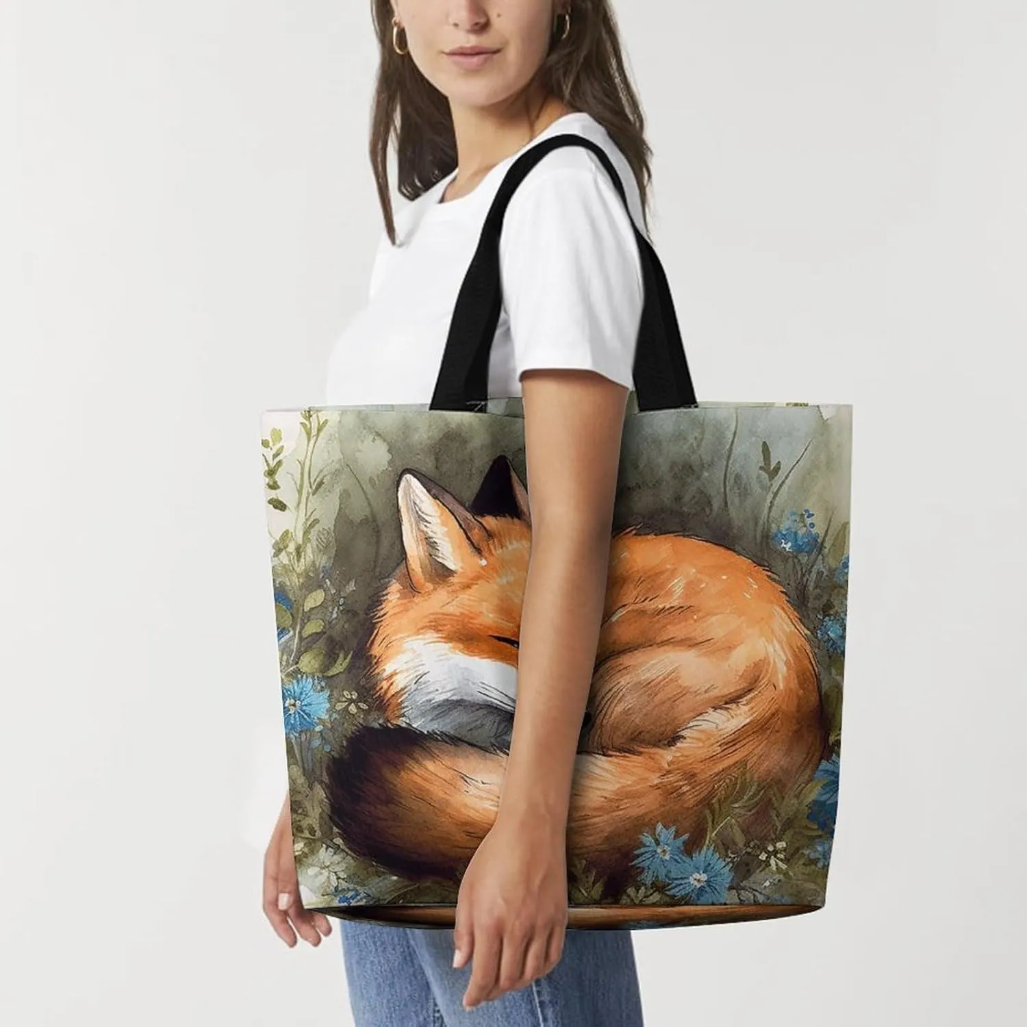 Makeup Theme Pattern Tote Bags, Reusable Grocery Bags, Large Shopping Bags, Beach Bag, Shoulder Bag for Women