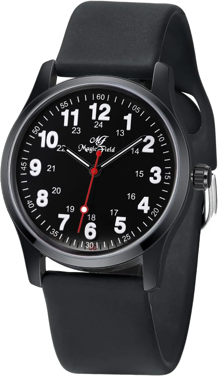 ManChDa Nurse Watch Nursing Watch Analog Medical Watches with Second Hand Easy to Read