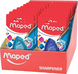 Maped - Tonic Compact 1-Hole Pencil Sharpener - Durable Metal Insert - Pack of 16 Sharpeners